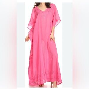 Sakkas Pink Embroidered Kaftan